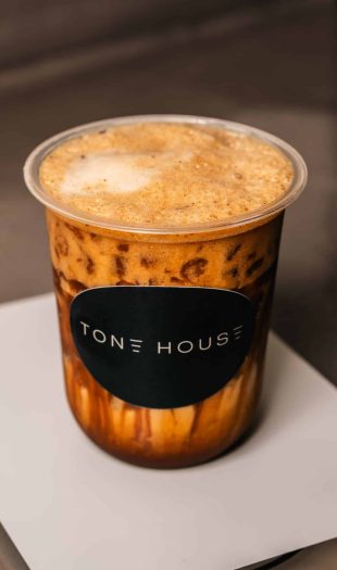 tone house iced coffee with cold foam